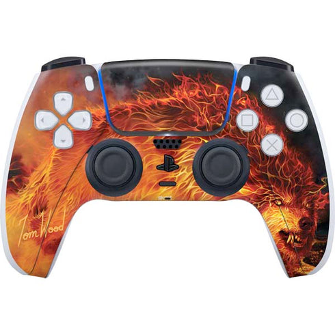 Fire Stalker Wolf by Tom Wood PlayStation PS5 Skins